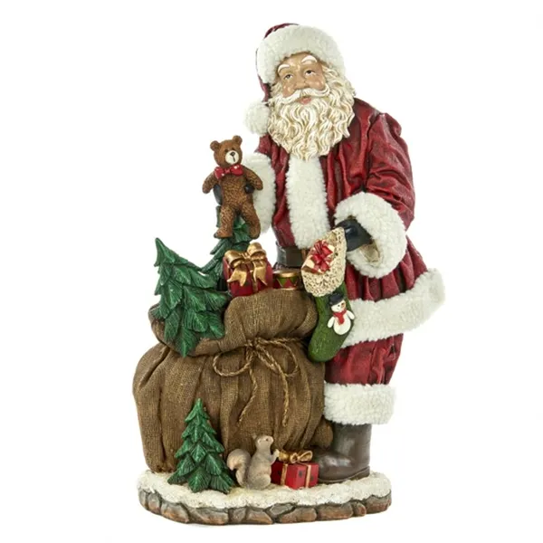 Pai Natal com saco presentes 45,5cm